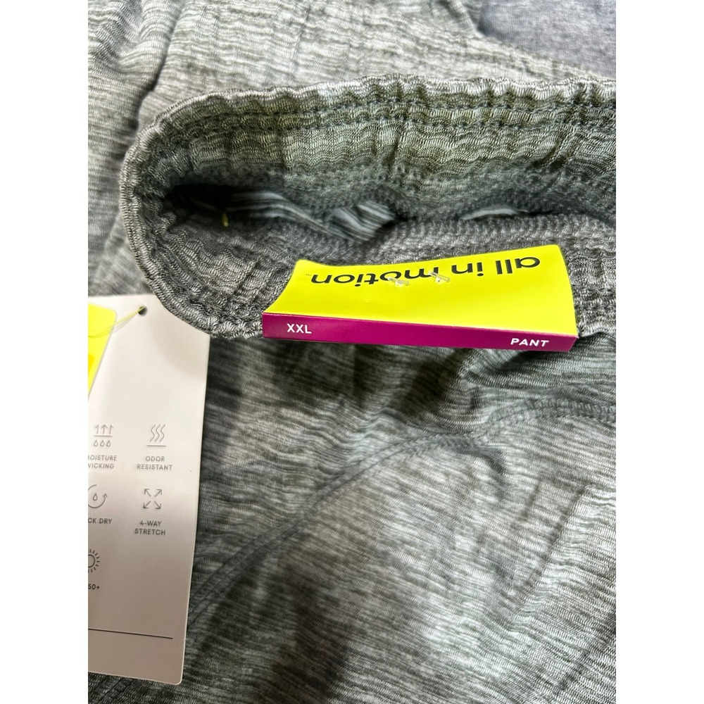 All in Motion XXL Men's Soft Stretch Gray Jogger Pants with Pockets